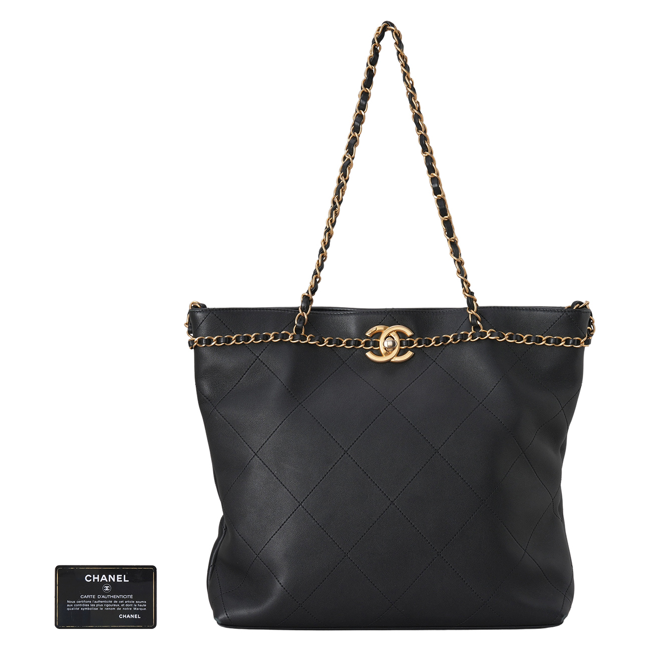 CHANEL(USED)샤넬 시즌 CC로고 체인 쇼퍼백