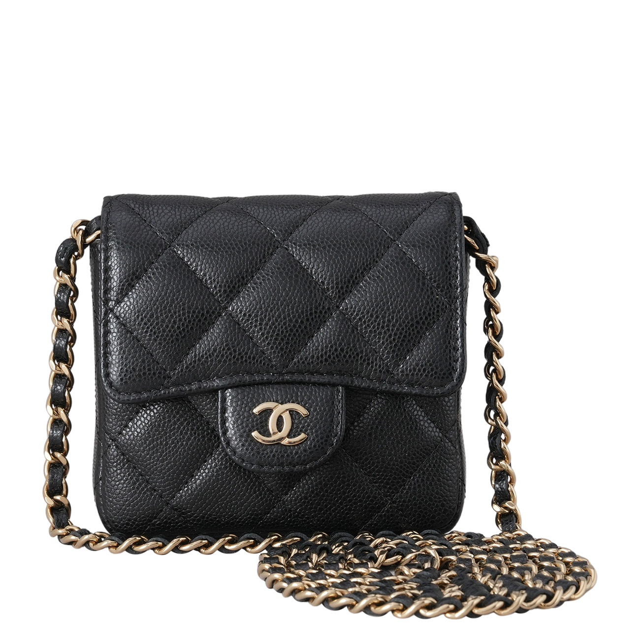 CHANEL(USED)샤넬 AP3259 캐비어 미니 체인 크로스백