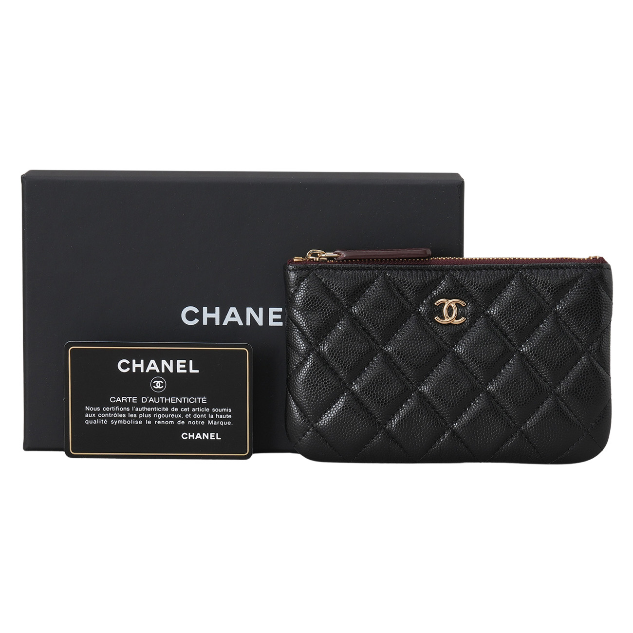 CHANEL(USED)샤넬 클래식 캐비어 미니 파우치