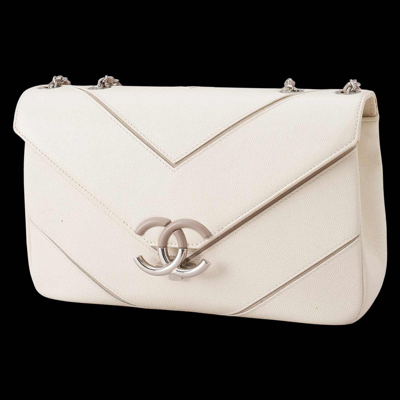 CHANEL(USED)샤넬 캐비어 시즌 쉐브론 CC 숄더백