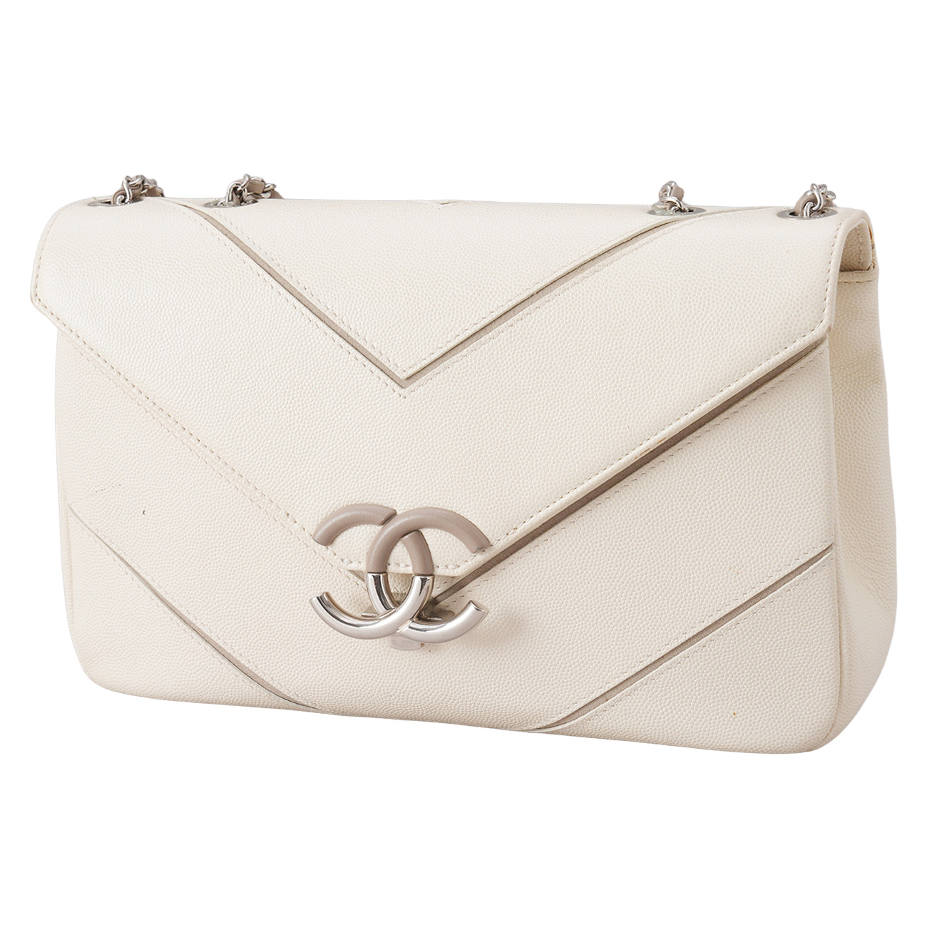 CHANEL(USED)샤넬 캐비어 시즌 쉐브론 CC 숄더백