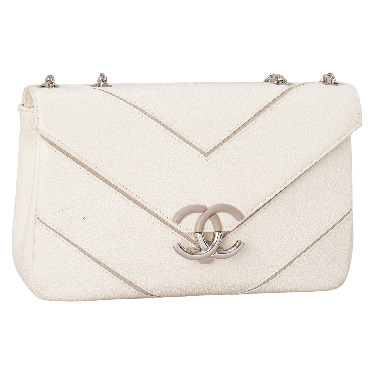 CHANEL(USED)샤넬 캐비어 시즌 쉐브론 CC 숄더백