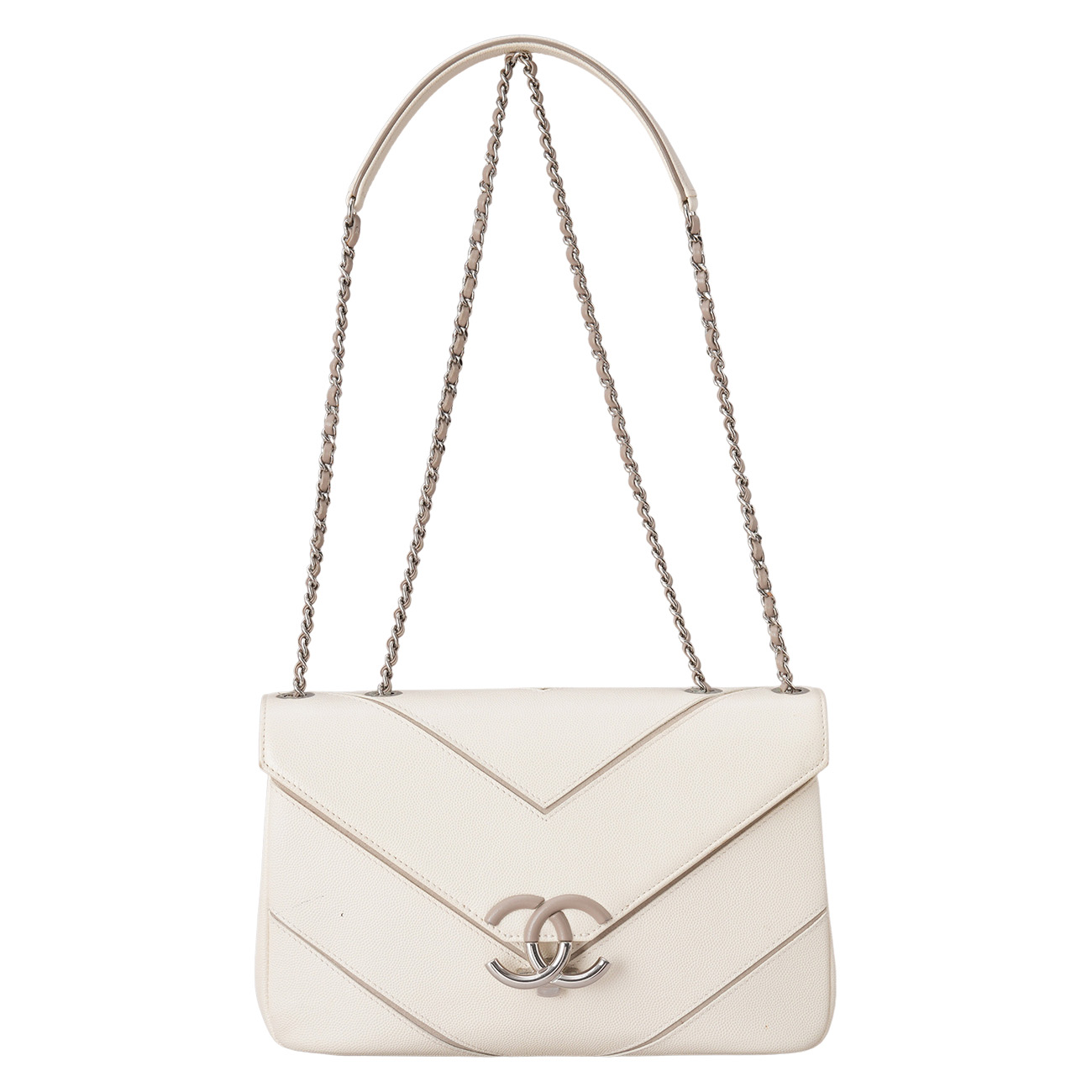 CHANEL(USED)샤넬 캐비어 시즌 쉐브론 CC 숄더백