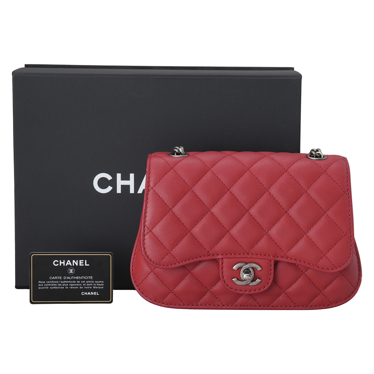CHANEL(USED)샤넬 램스킨 시즌 플랩백