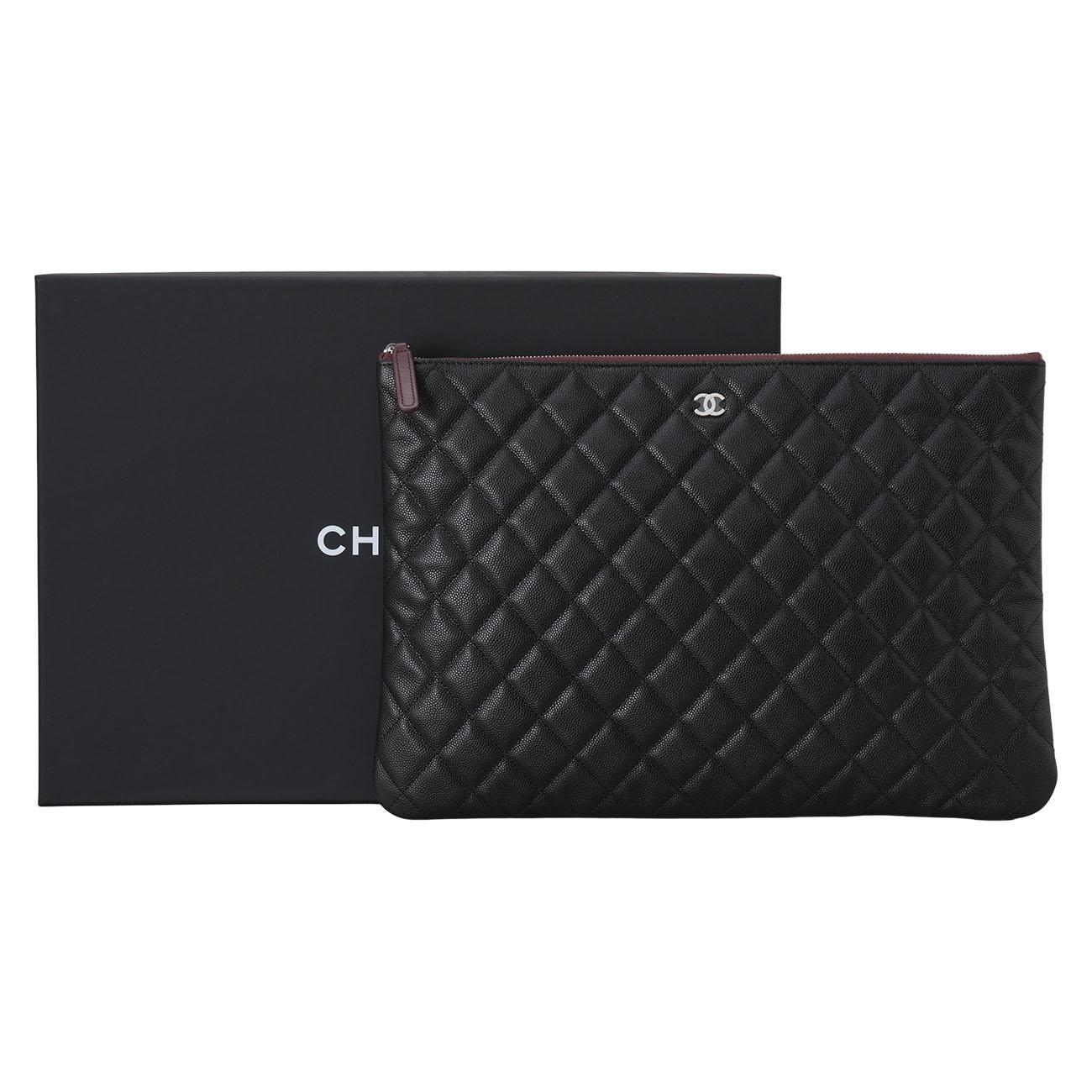 CHANEL(USED)샤넬 캐비어 클래식 라지 클러치