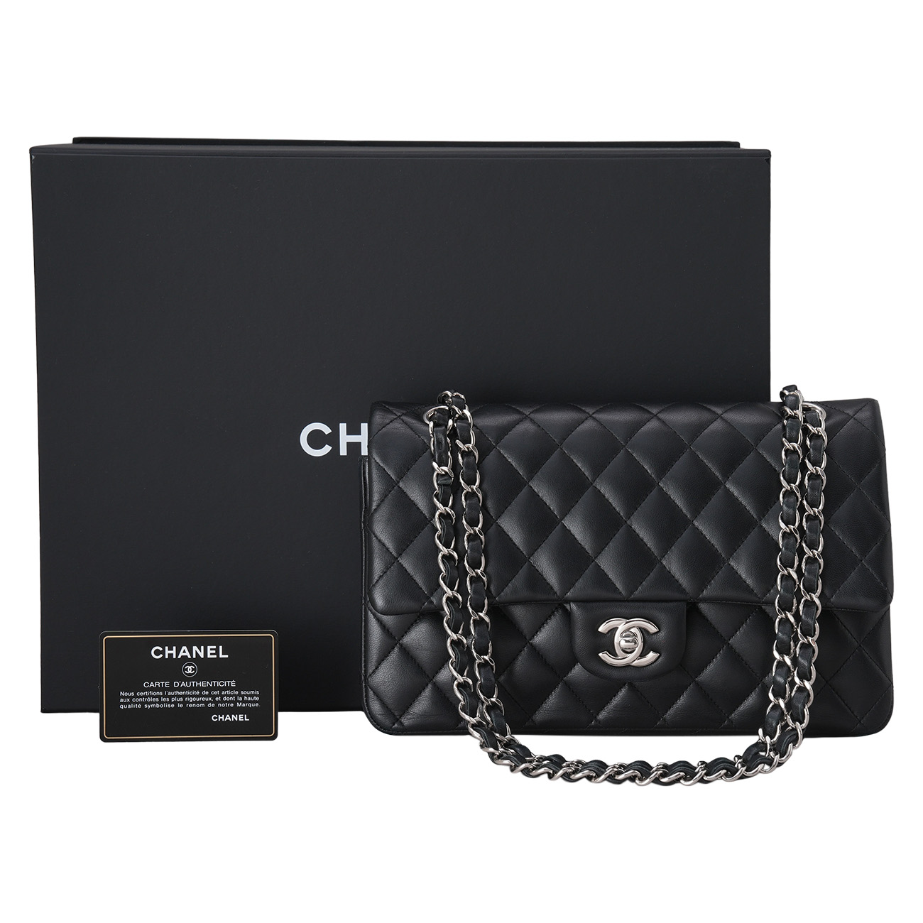 CHANEL(USED)샤넬 램스킨 클래식 미듐 플랩백