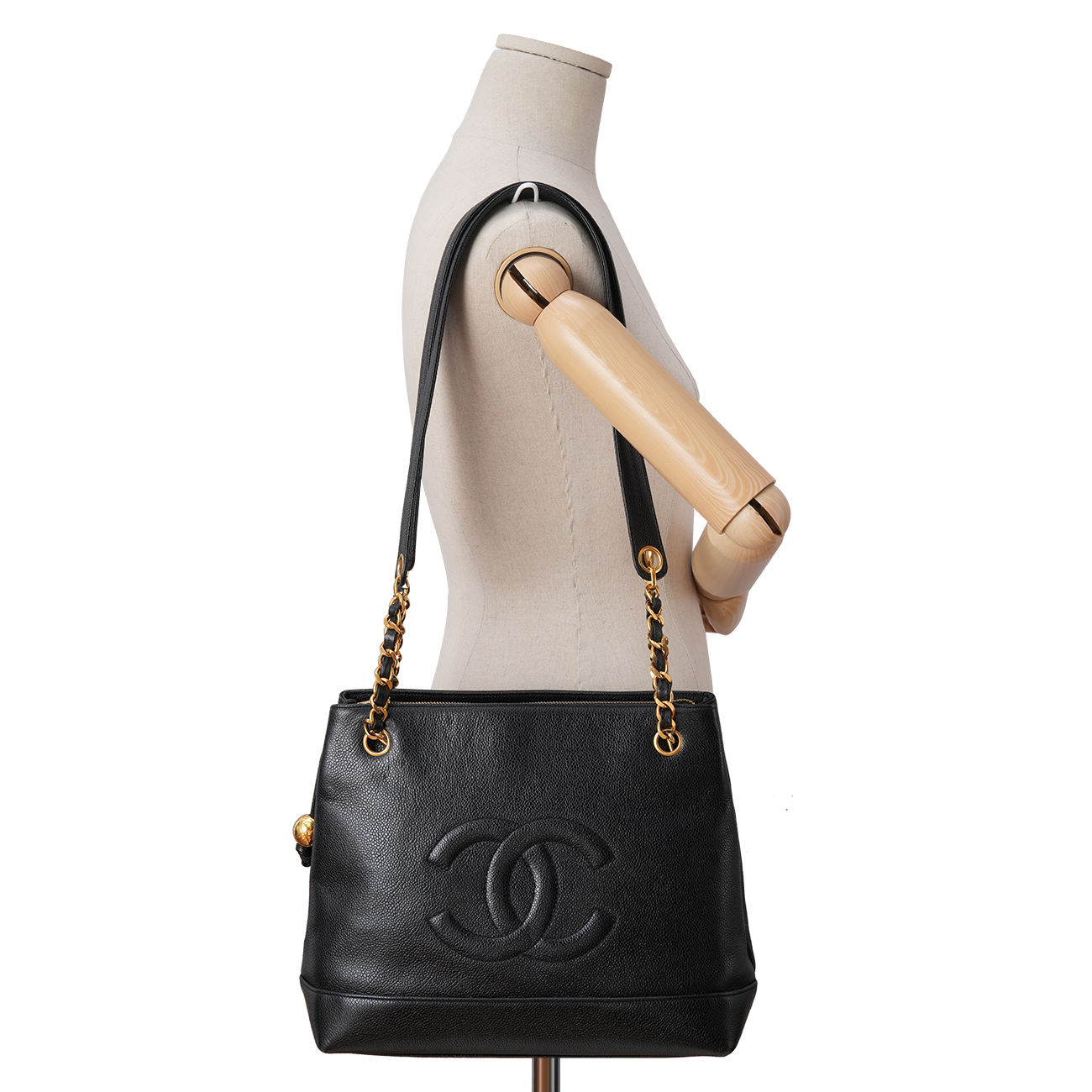 CHANEL(USED)샤넬 캐비어 시즌 CC로고 체인 숄더백