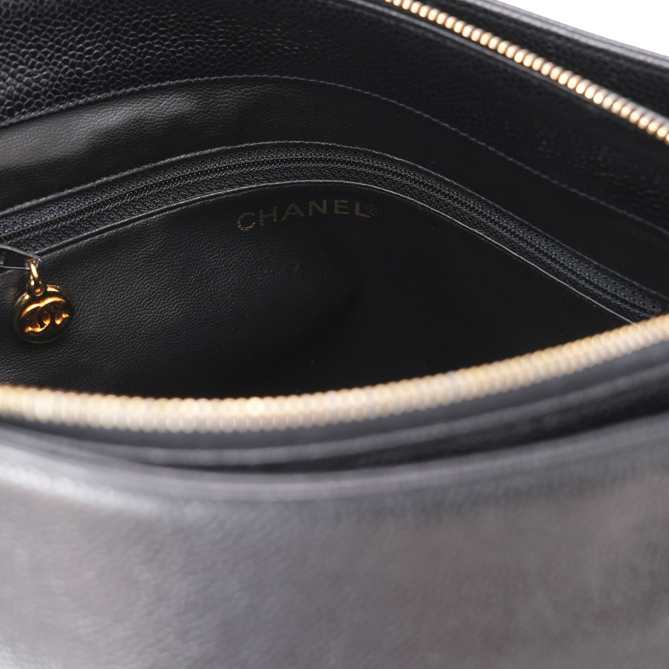 CHANEL(USED)샤넬 캐비어 시즌 CC로고 체인 숄더백