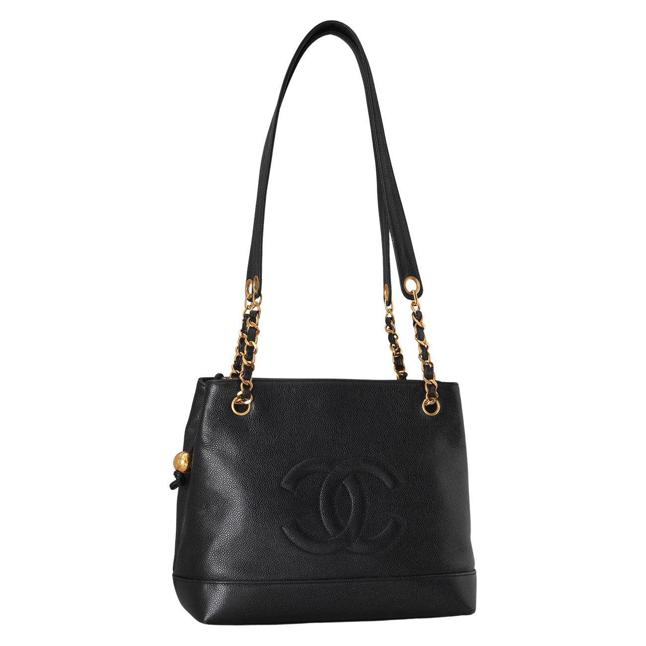 CHANEL(USED)샤넬 캐비어 시즌 CC로고 체인 숄더백