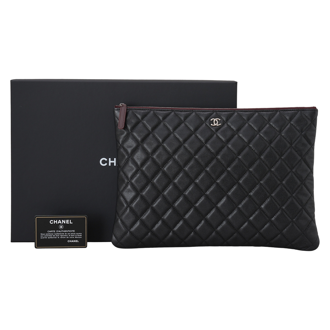 CHANEL(USED)샤넬 캐비어 클래식 클러치 라지