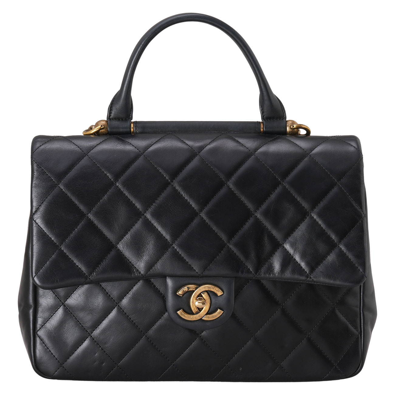 CHANEL(USED)샤넬 시즌 탑핸들 체인 숄더백
