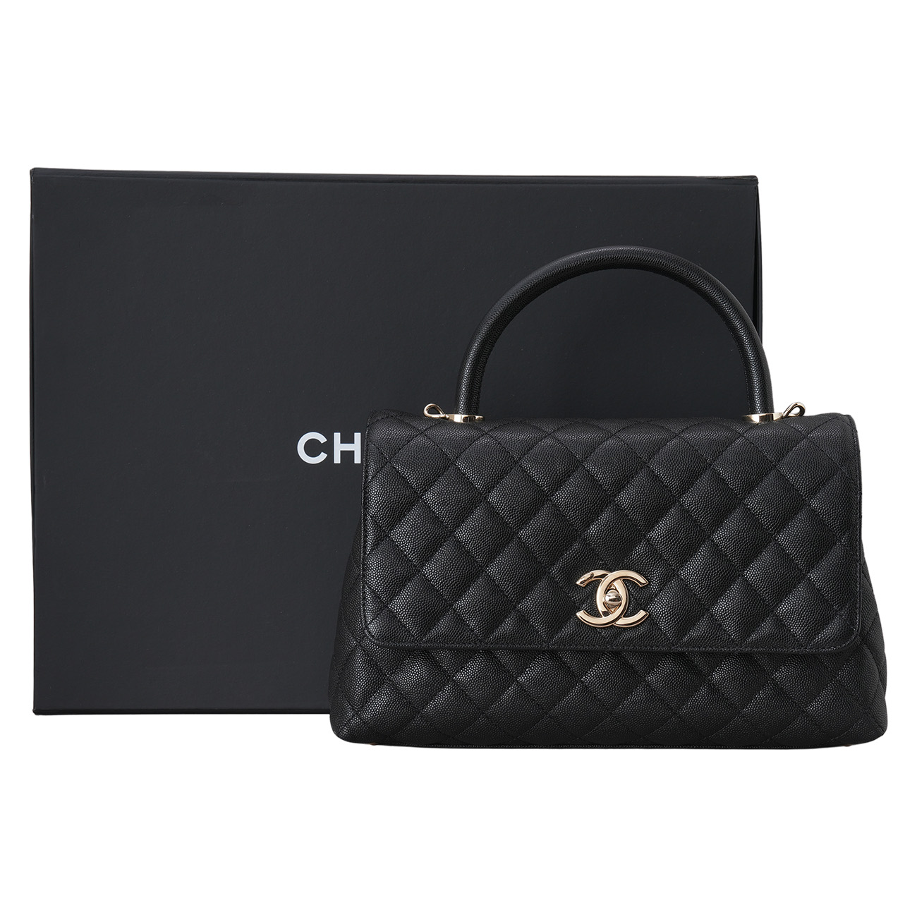 CHANEL(USED)샤넬 캐비어 코코핸들 미듐