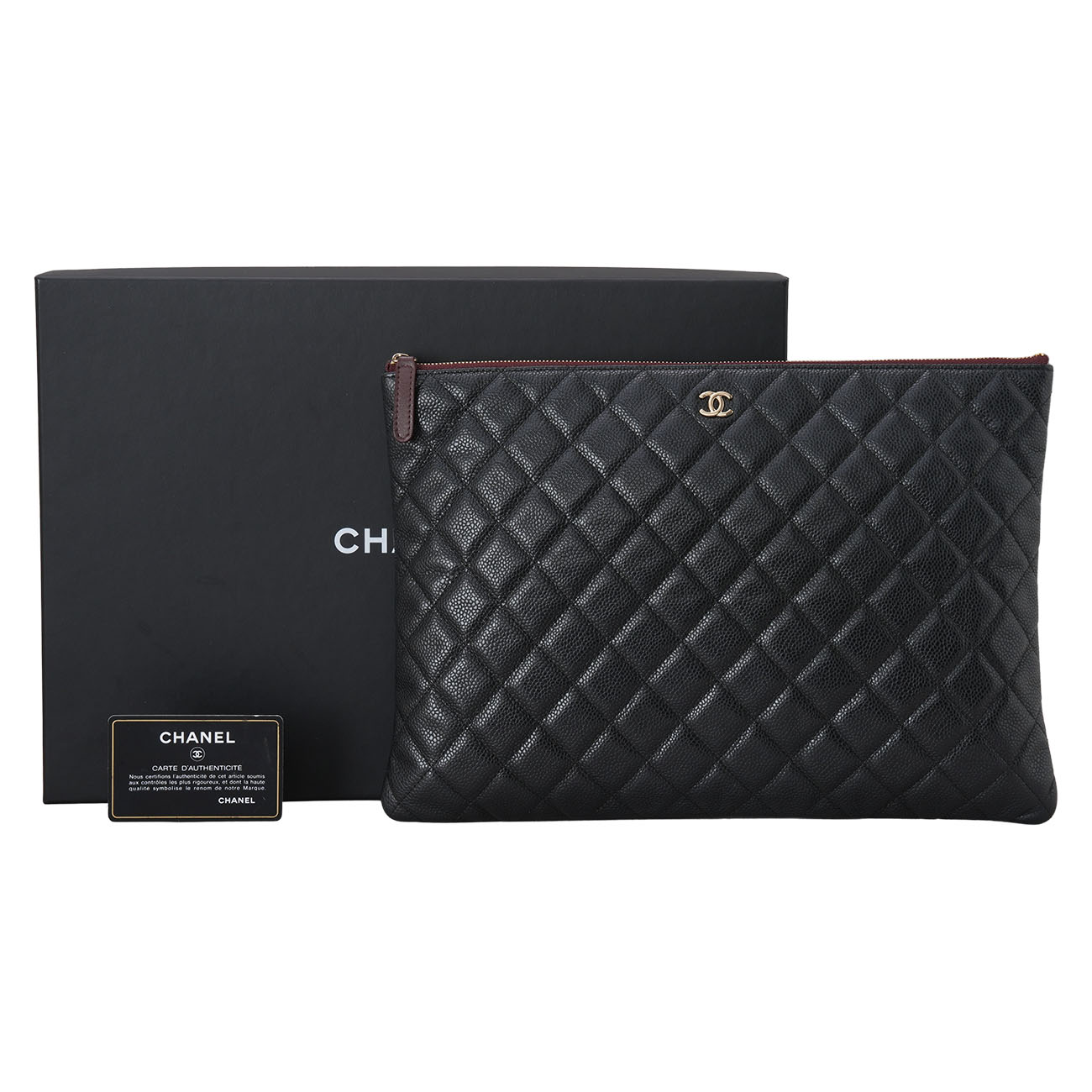 CHANEL(USED)샤넬 캐비어 클래식 클러치 라지