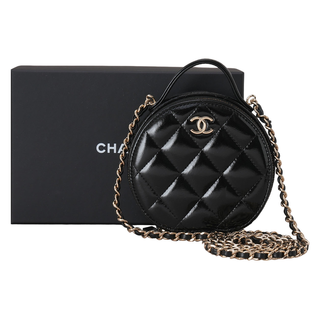 CHANEL(USED)샤넬 AP2940 페이던트 라운드 탑핸들 체인백