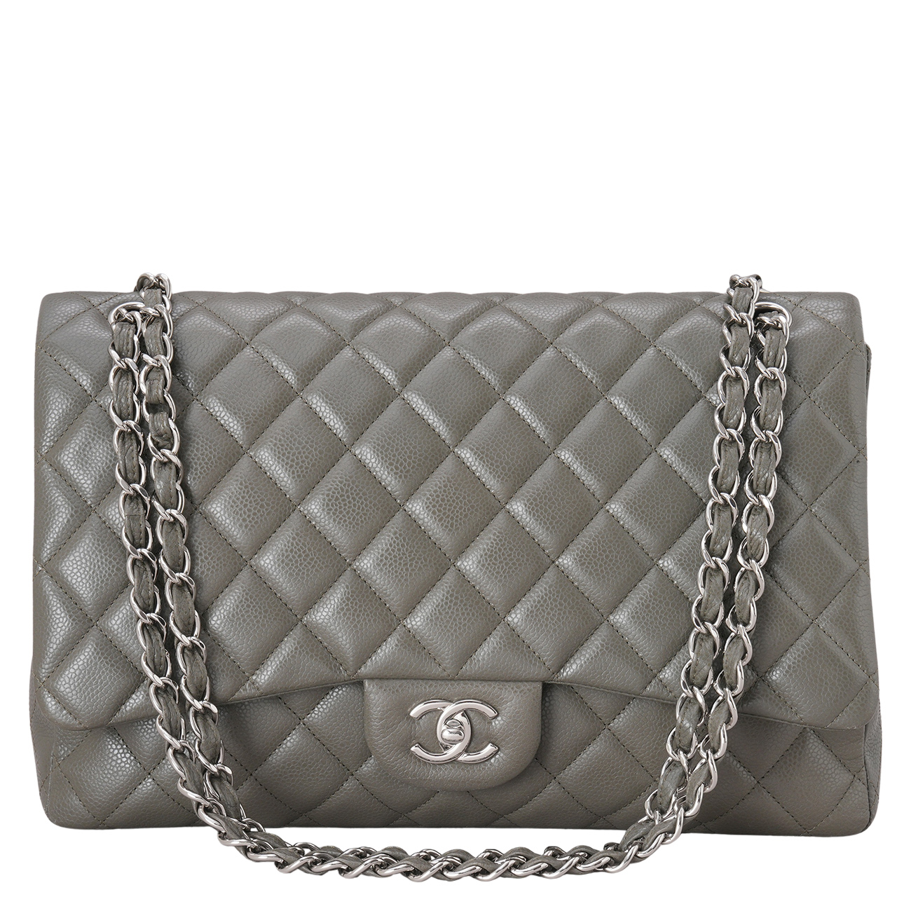 CHANEL(USED)샤넬 캐비어 클래식 원플랩 맥시 플랩백