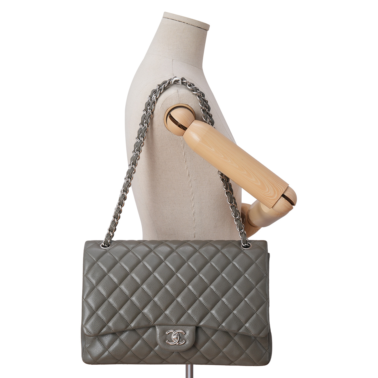 CHANEL(USED)샤넬 캐비어 클래식 원플랩 맥시 플랩백