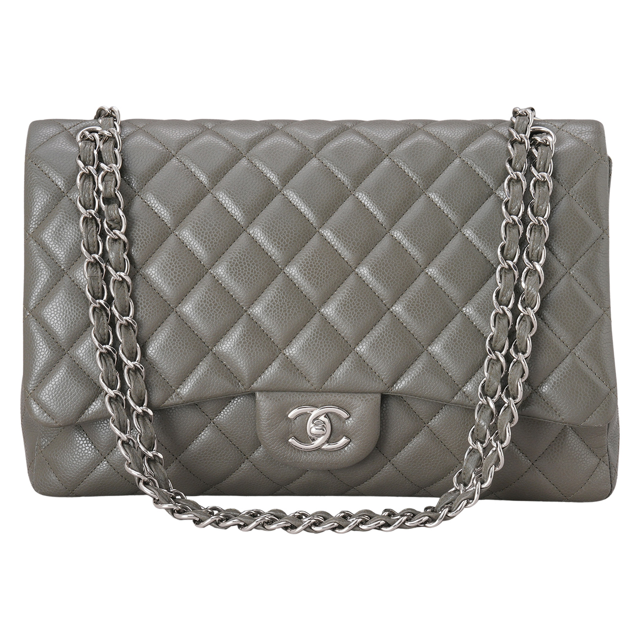 CHANEL(USED)샤넬 캐비어 클래식 원플랩 맥시 플랩백