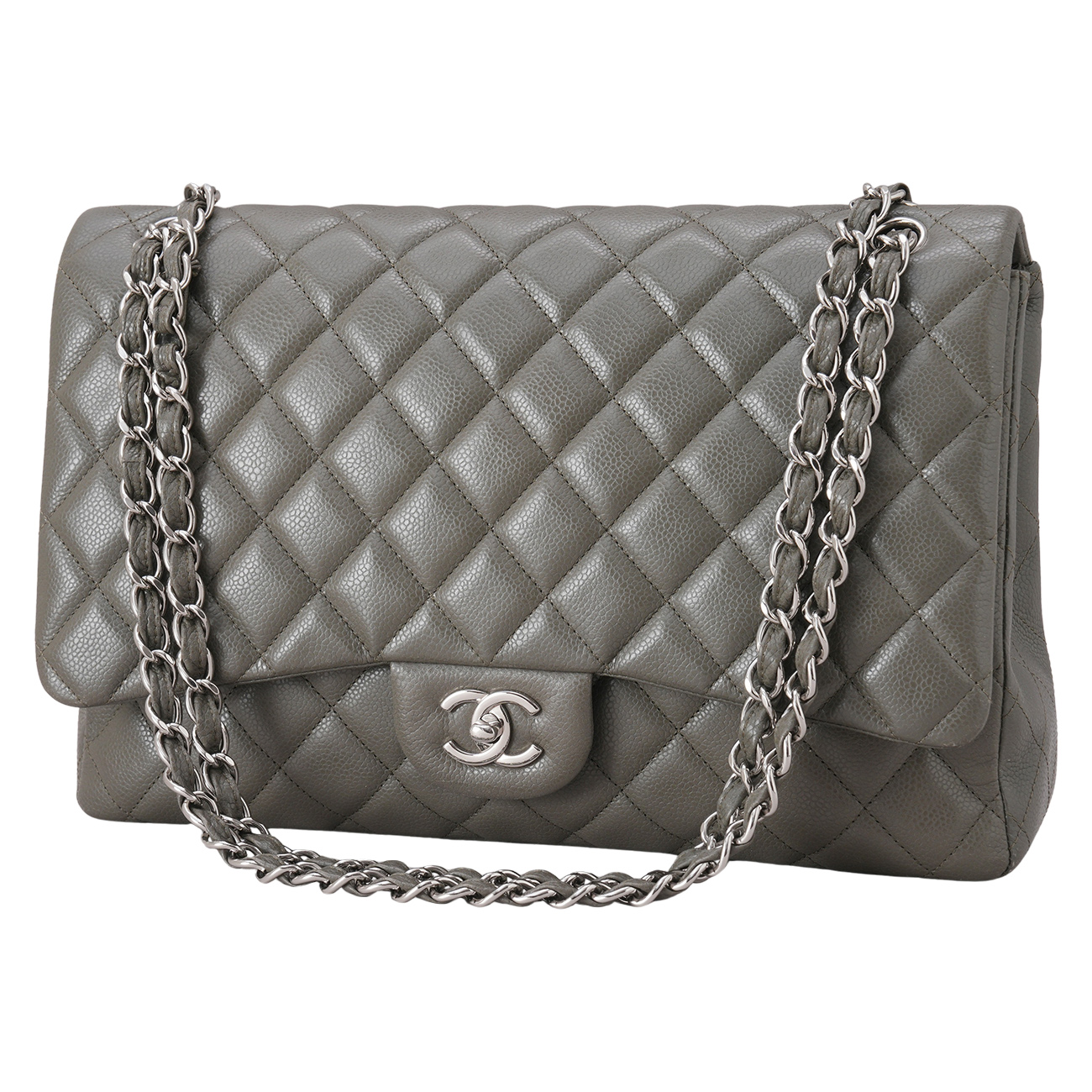 CHANEL(USED)샤넬 캐비어 클래식 원플랩 맥시 플랩백