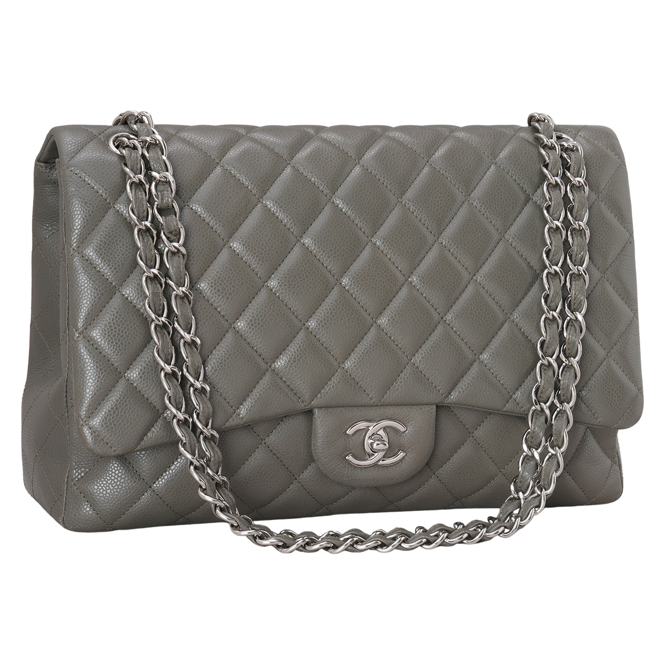 CHANEL(USED)샤넬 캐비어 클래식 원플랩 맥시 플랩백