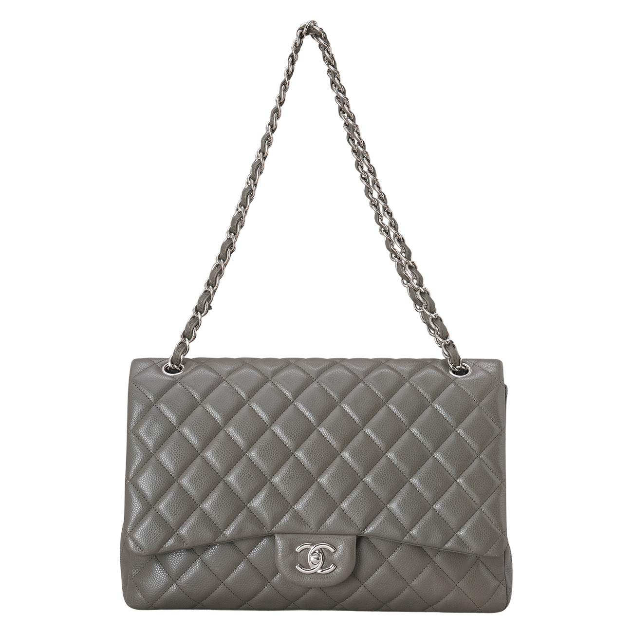 CHANEL(USED)샤넬 캐비어 클래식 원플랩 맥시 플랩백