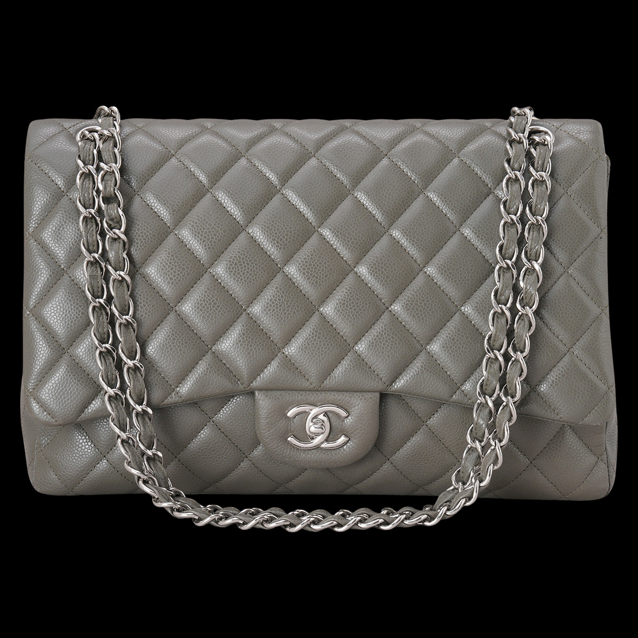 CHANEL(USED)샤넬 캐비어 클래식 원플랩 맥시 플랩백
