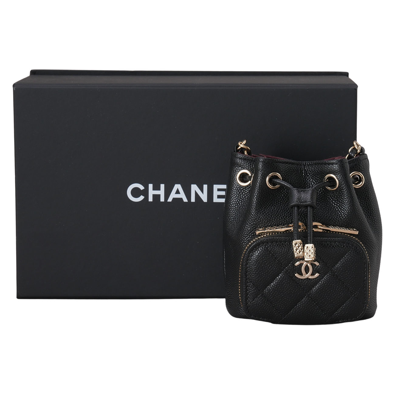 CHANEL(USED)샤넬 AP2913 캐비어 비지니스 어피니티 미니 버킷백