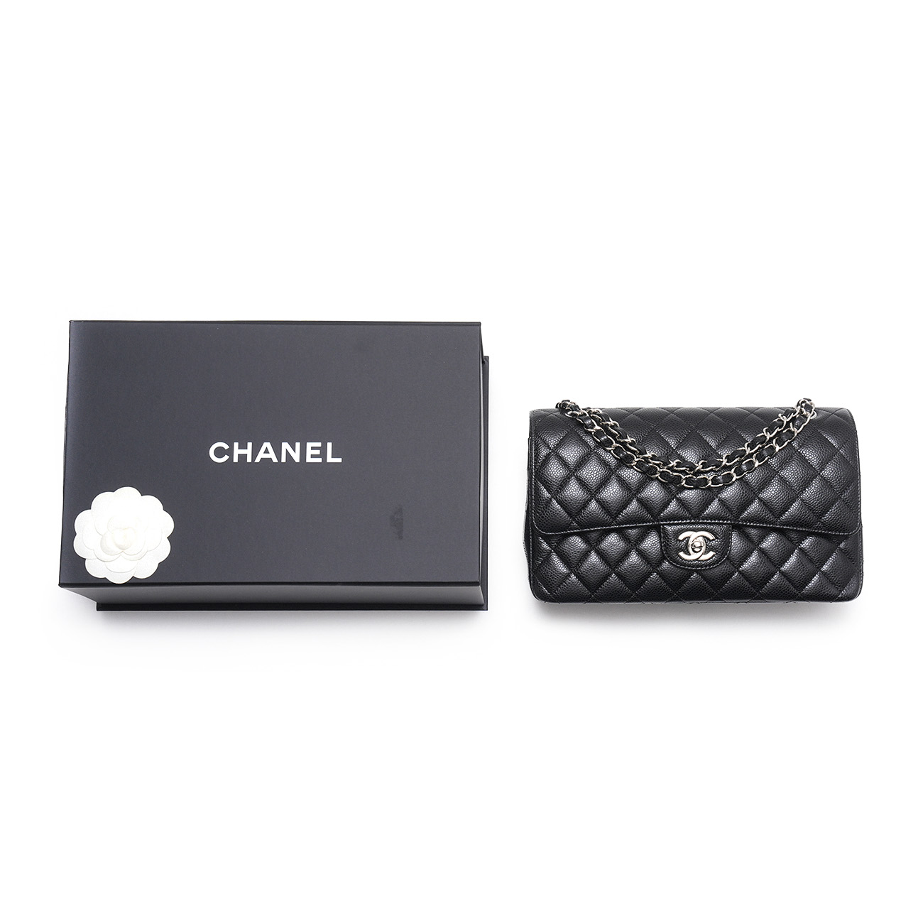 CHANEL(USED)샤넬 캐비어 클래식 미듐 체인 숄더백