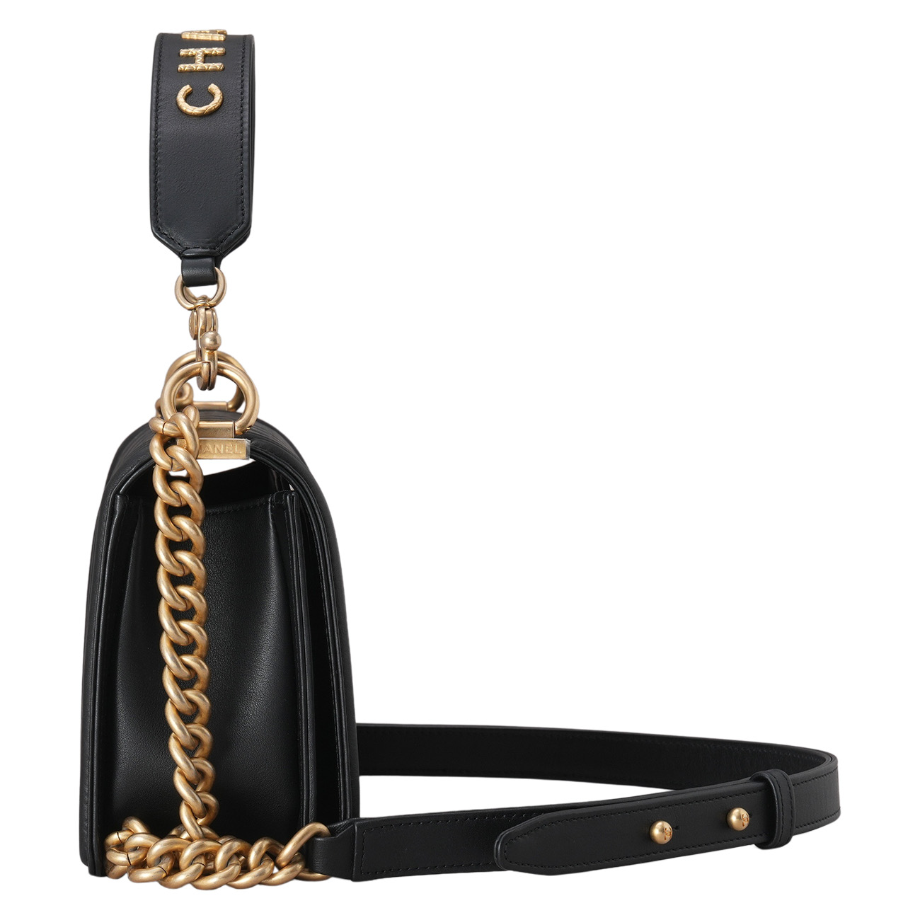 CHANEL(USED)샤넬 AS2118 레터링 탑핸들 보이샤넬 미듐