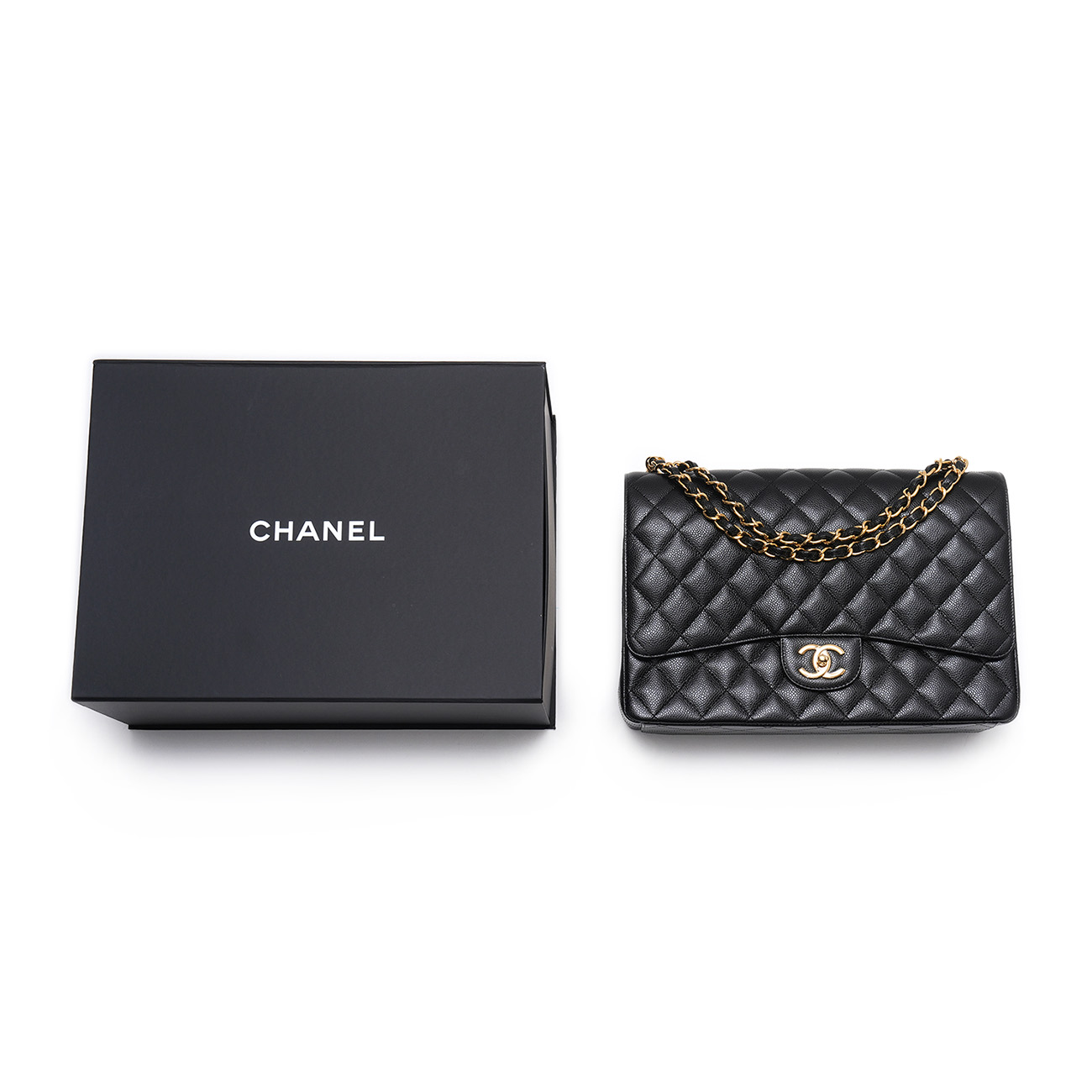 CHANEL(USED)샤넬 캐비어 클래식 맥시 체인 플랩백
