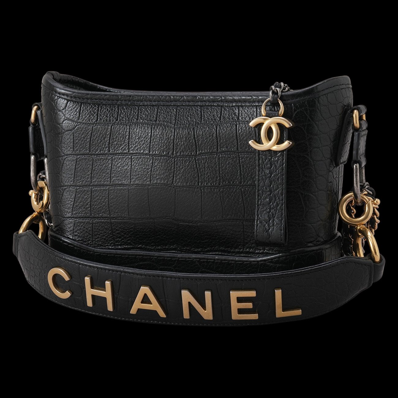 CHANEL(USED)샤넬 크로커다일 가브리엘 호보 스몰