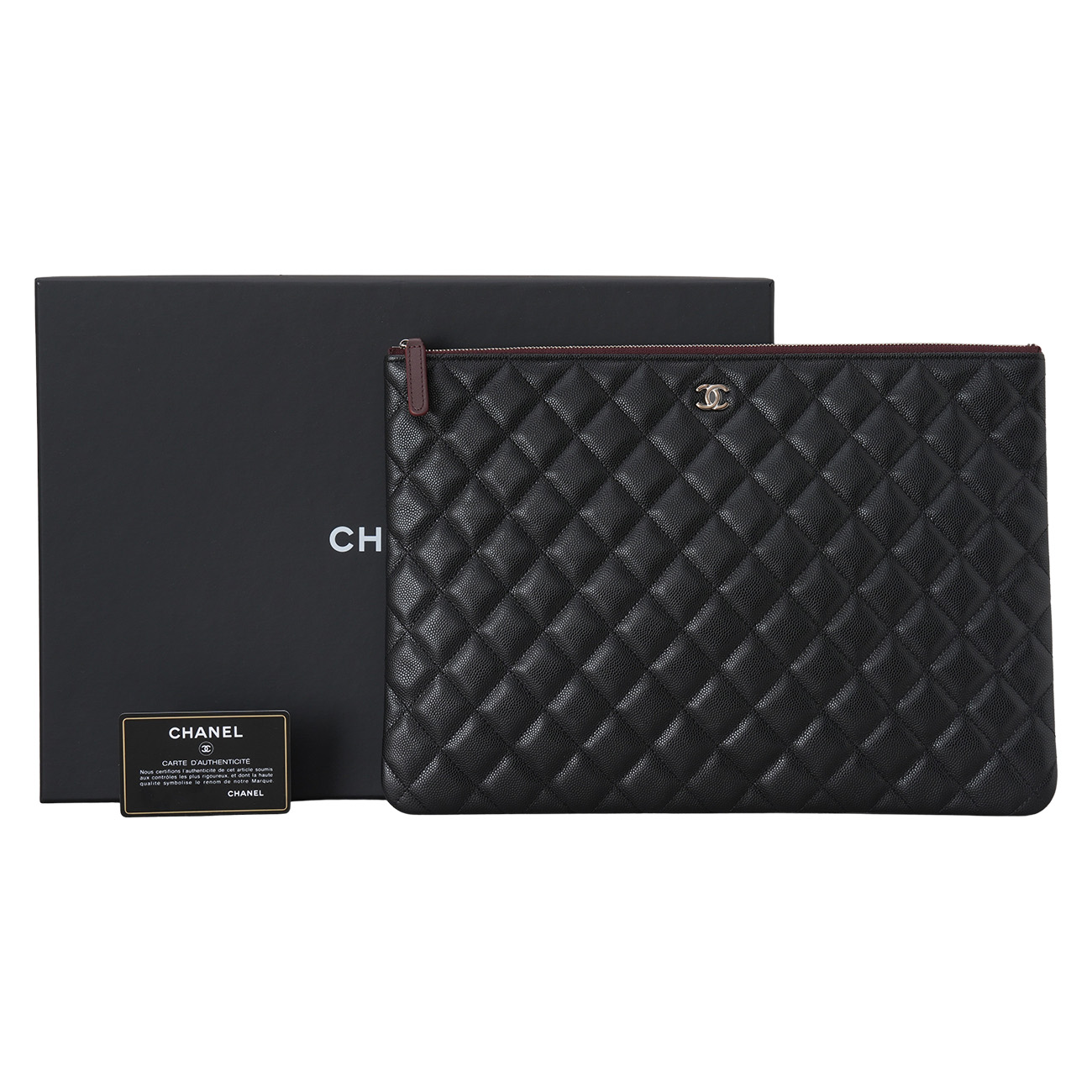 CHANEL(USED)샤넬 캐비어 클래식 클러치 라지