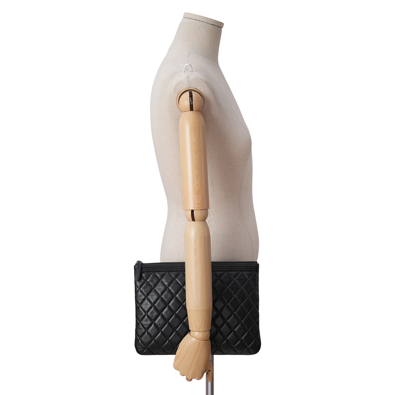 CHANEL(USED)샤넬 램스킨 보이샤넬 클러치 뉴미듐