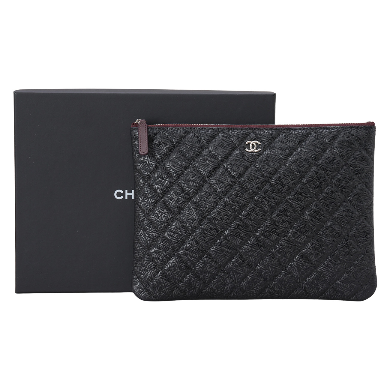 CHANEL(USED)샤넬 캐비어 클래식 클러치 뉴미듐