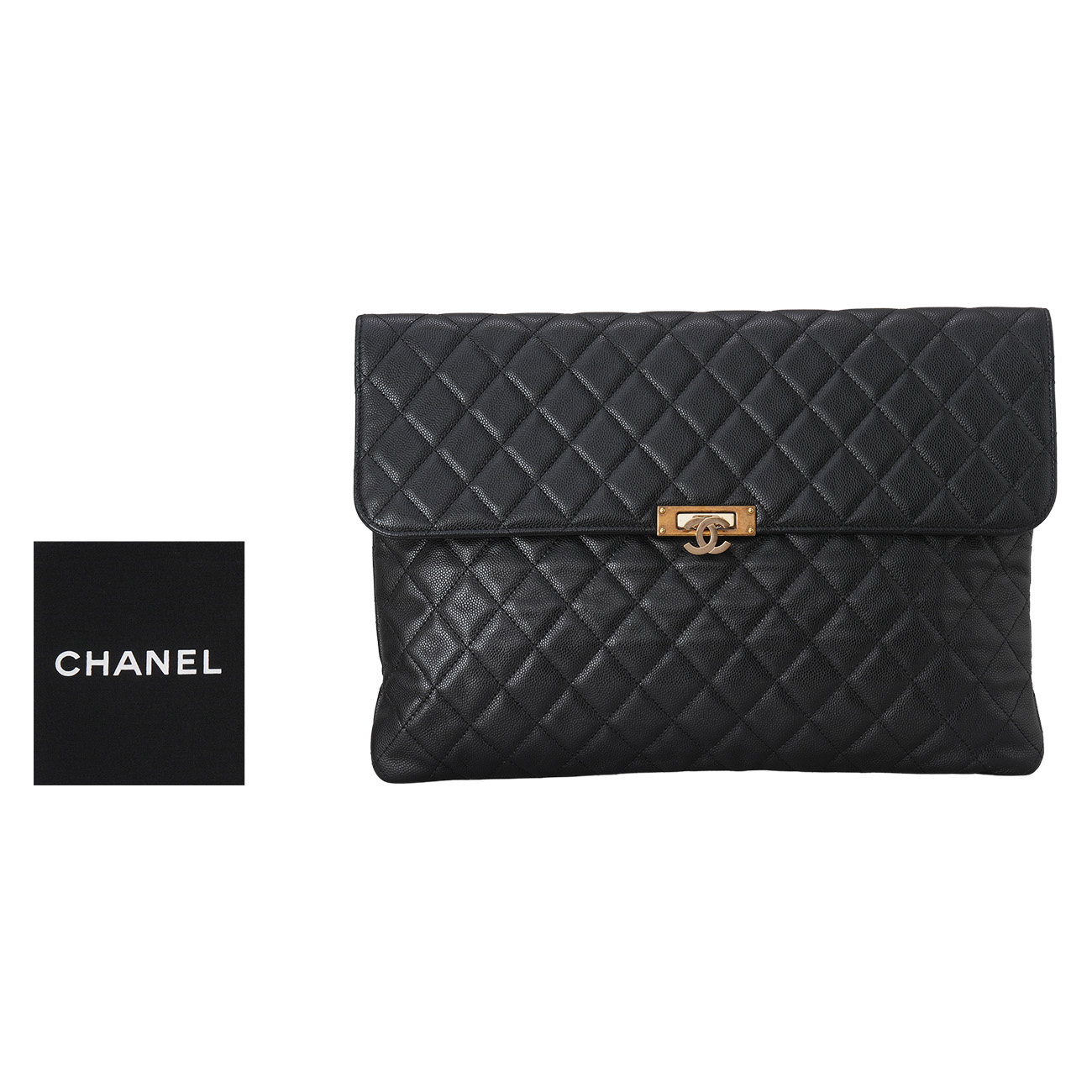 CHANEL(USED)샤넬 시즌 캐비어 플랩 클러치