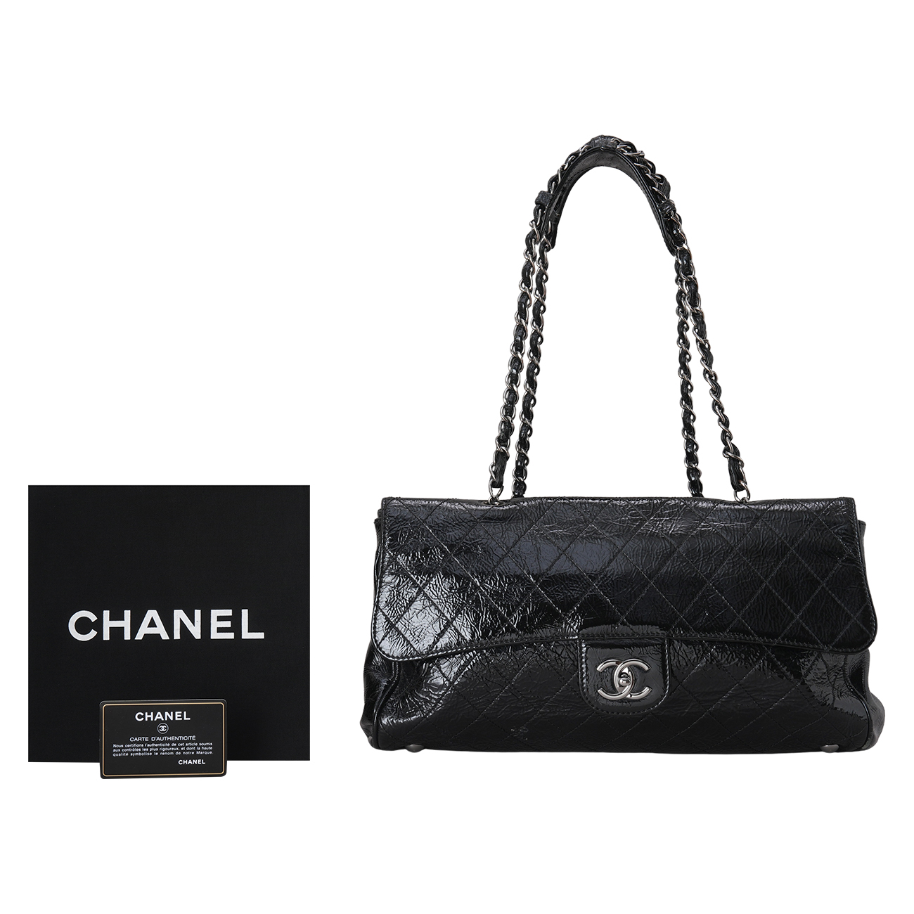 CHANEL(USED)샤넬 시즌 페이던트 체인숄더백 블랙
