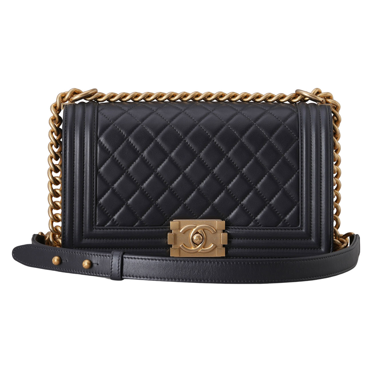 CHANEL(USED)샤넬 A67086 카프스킨 보이샤넬 미디움 백
