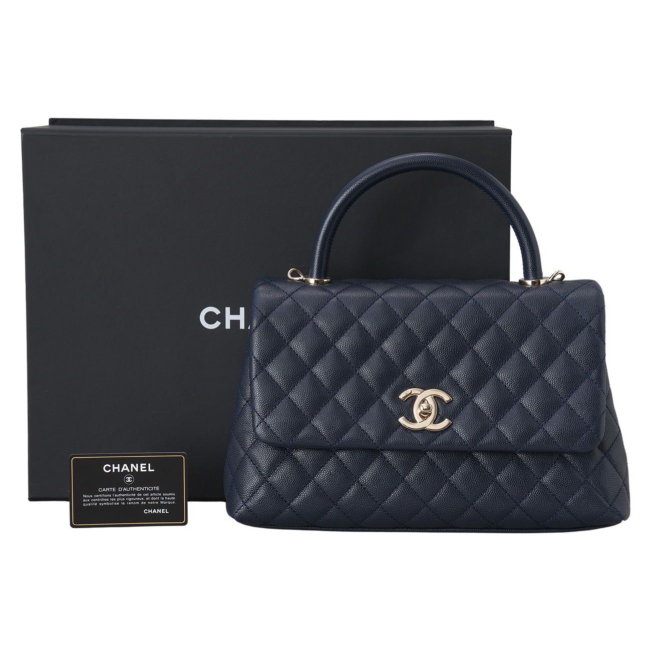 CHANEL(USED)샤넬 캐비어 코코핸들 미디움 백