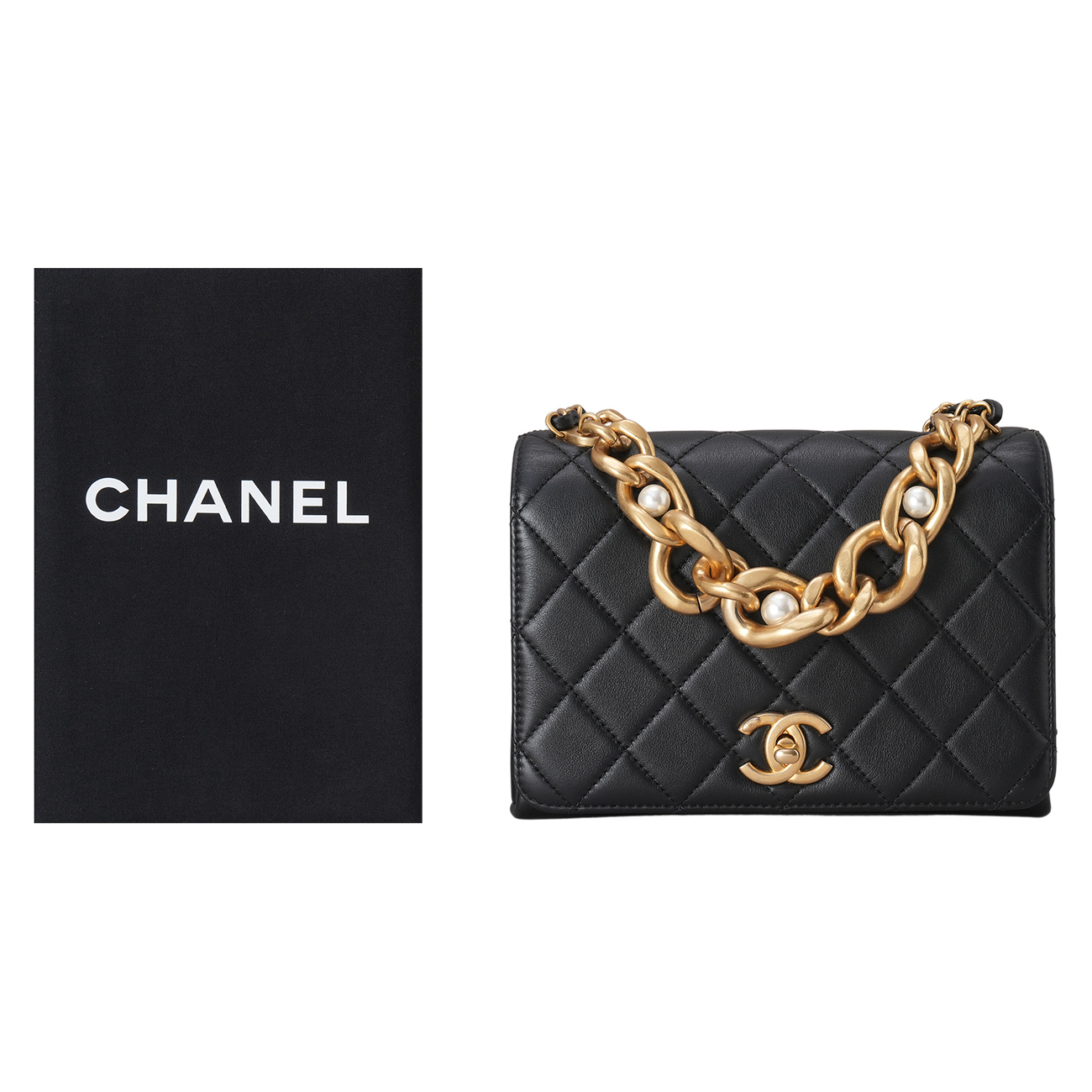 CHANEL(USED)샤넬 시즌 공방 진주 미니 플랩백
