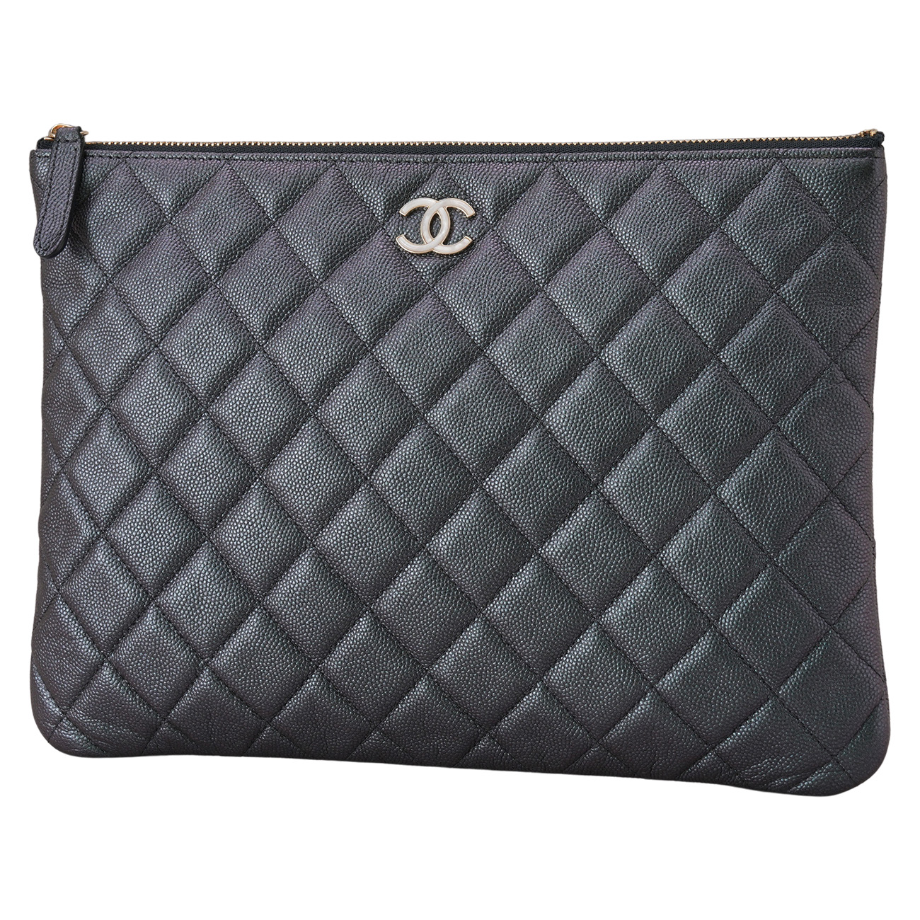 CHANEL(USED)샤넬 시즌 캐비어 클러치 뉴미듐