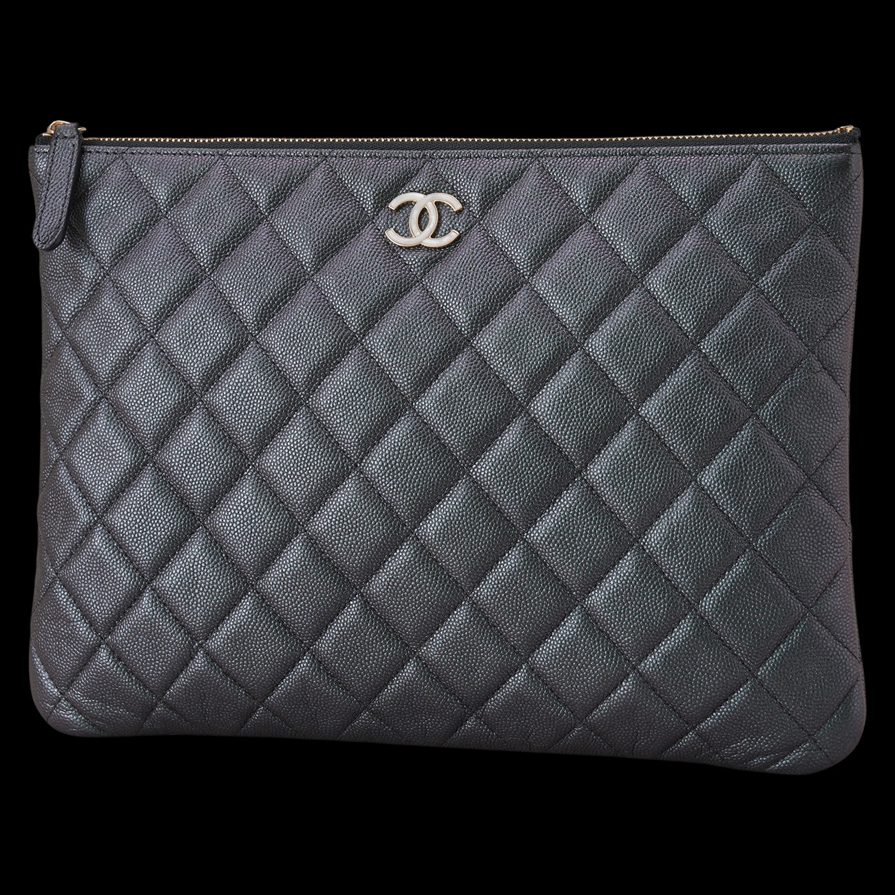 CHANEL(USED)샤넬 시즌 캐비어 클러치 뉴미듐