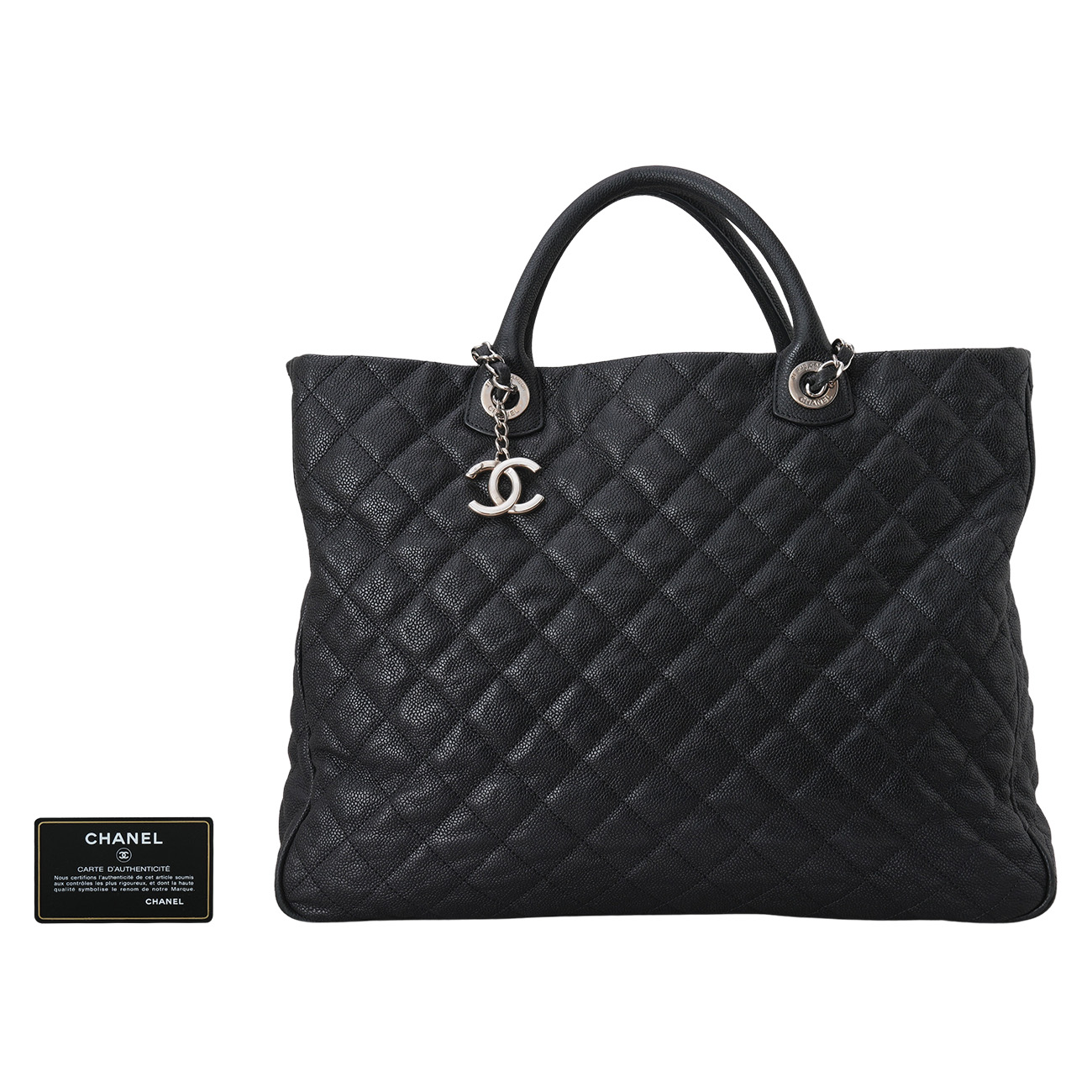 CHANEL(USED)샤넬 시즌 캐비어 토트 체인백