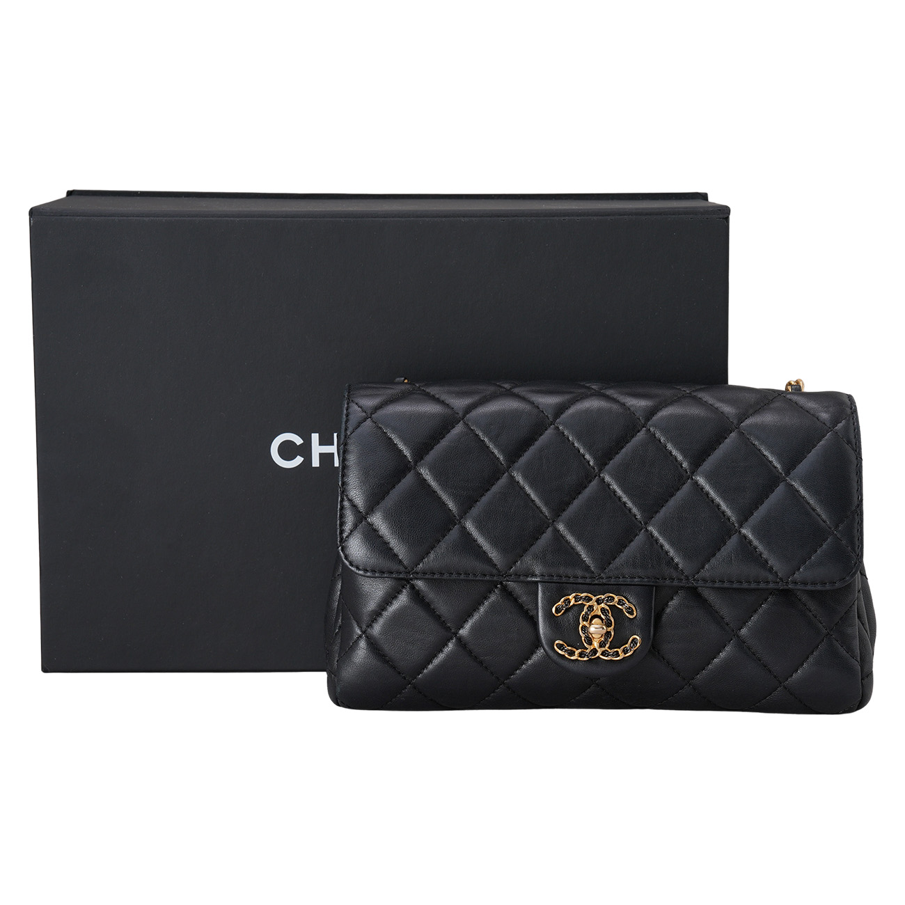 CHANEL(USED)샤넬 AS2982 시즌 램스킨 플랩 체인백