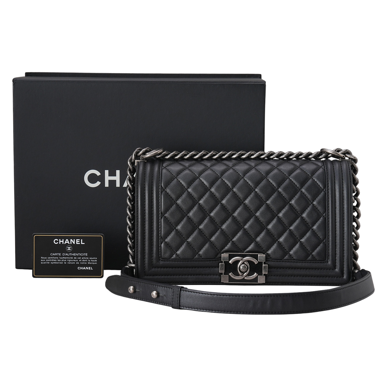 CHANEL(USED)샤넬 시즌 보이샤넬 미듐 플랩백