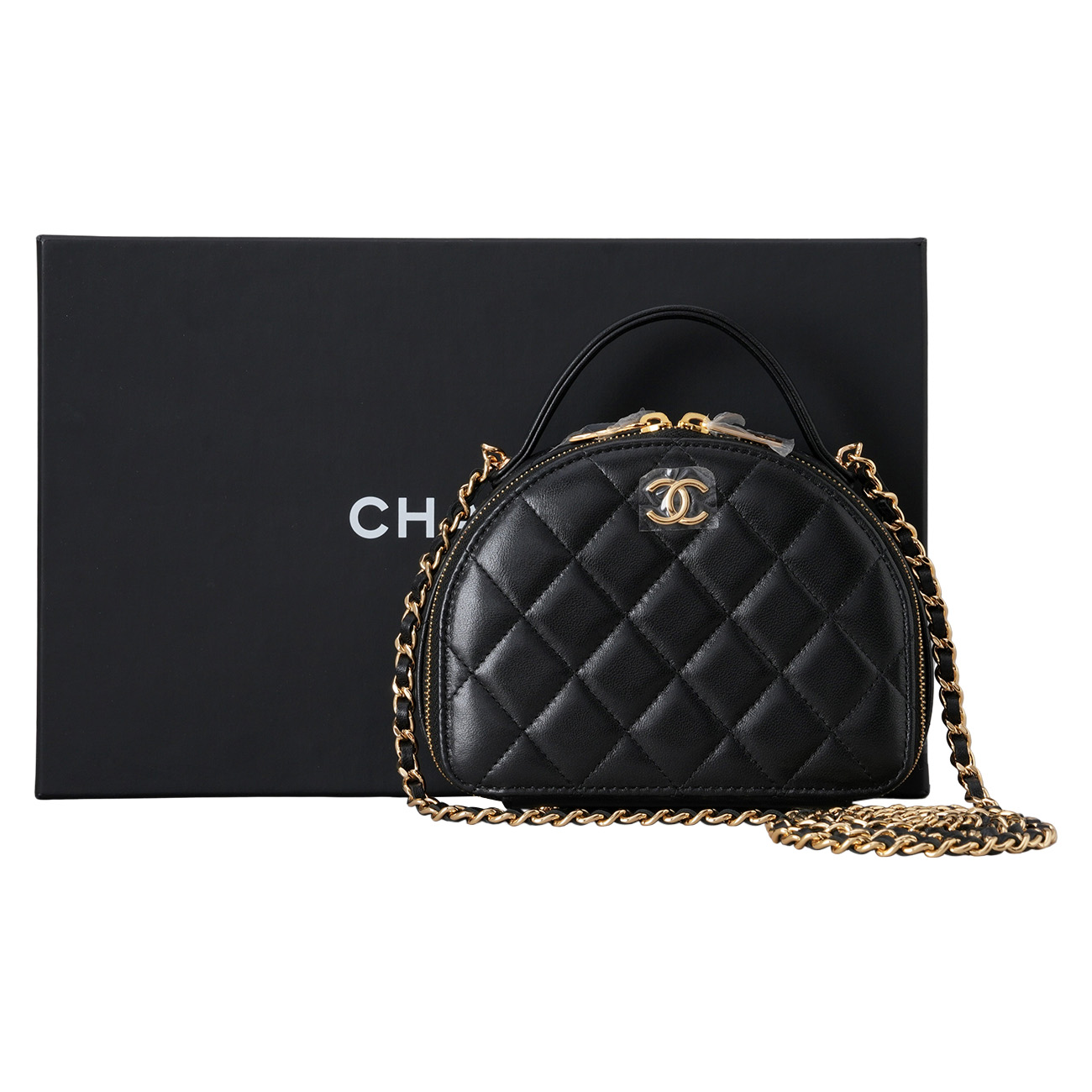 CHANEL(USED)샤넬 AP3087 탑핸들 하프문 미니 베니티 크로스백