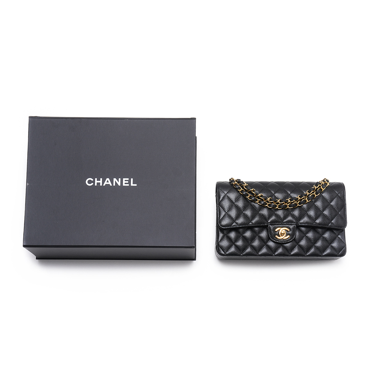 CHANEL(USED)샤넬 캐비어 클래식 미듐 플랩백