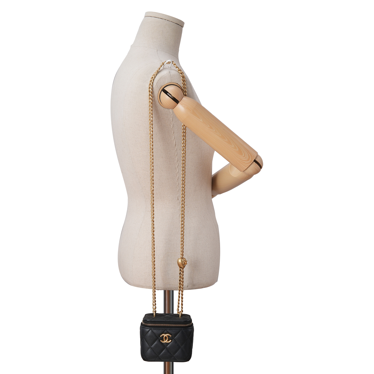 CHANEL(USED)샤넬 AP3203 캐비어 정사각 베니티 하트볼 체인 크로스백