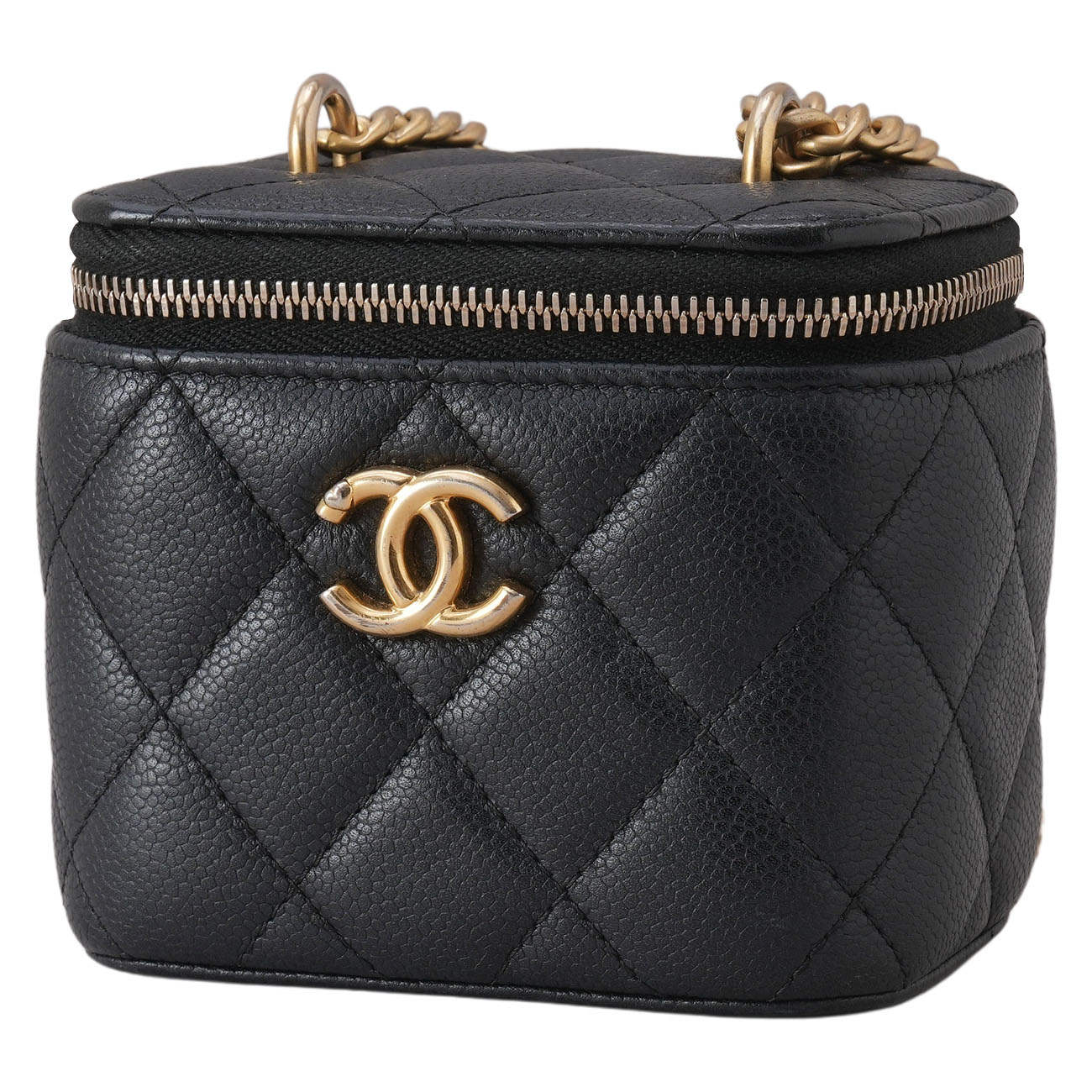 CHANEL(USED)샤넬 AP3203 캐비어 정사각 베니티 하트볼 체인 크로스백