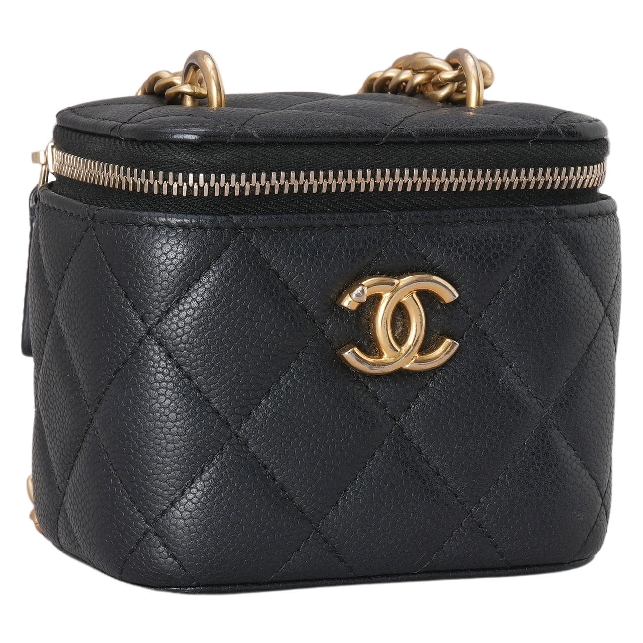 CHANEL(USED)샤넬 AP3203 캐비어 정사각 베니티 하트볼 체인 크로스백