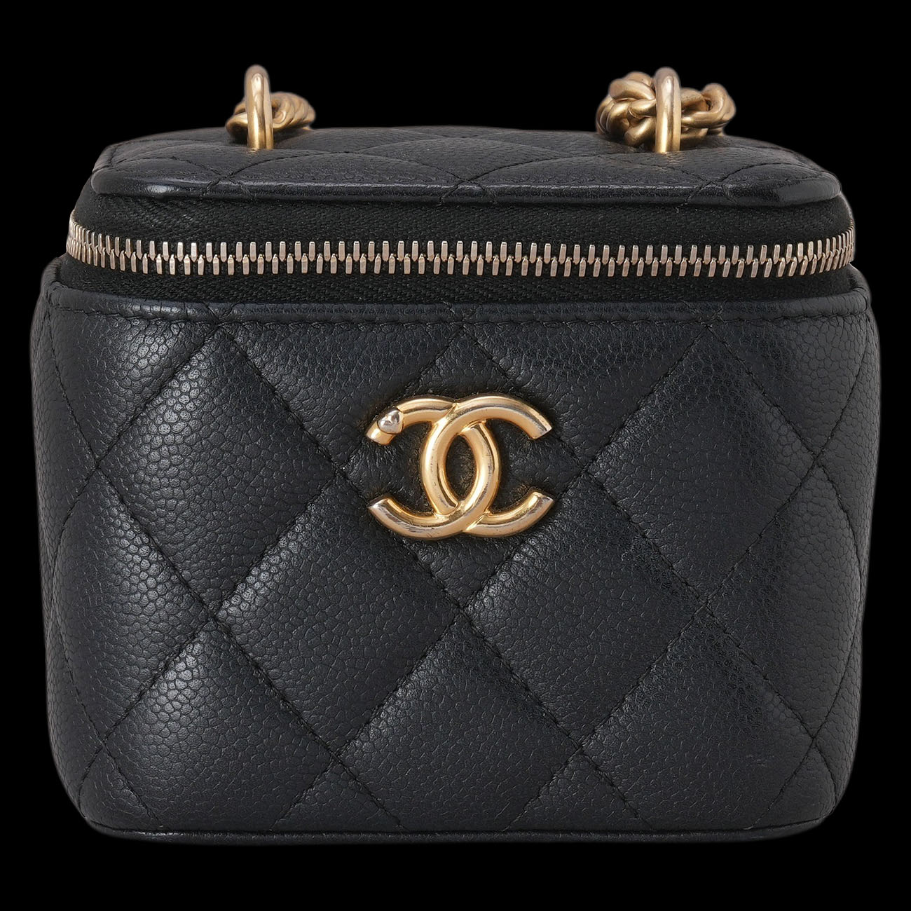 CHANEL(USED)샤넬 AP3203 캐비어 정사각 베니티 하트볼 체인 크로스백