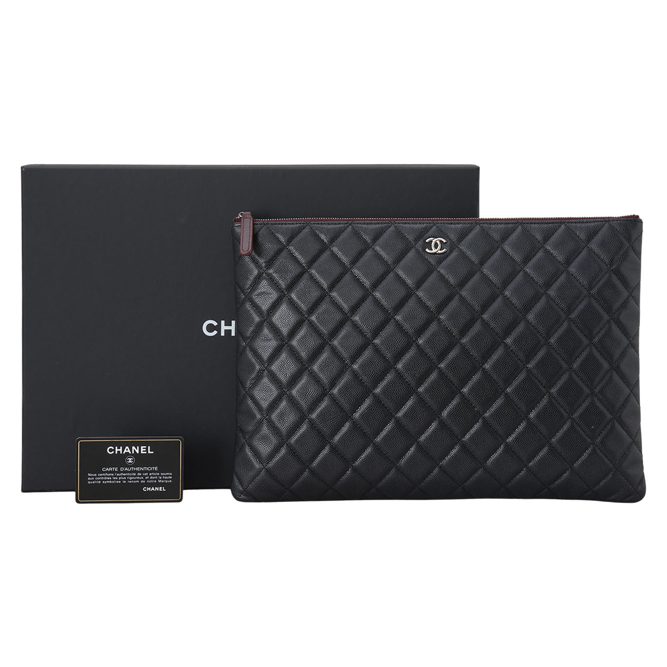 CHANEL(USED)샤넬 캐비어 클래식 클러치 라지